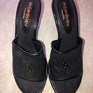 Black YSL heels